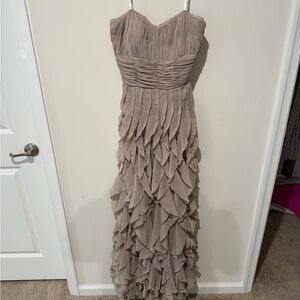 Camille La Vie Strapless Taupe Dress
